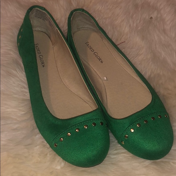 green and gold shoes